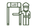Entry court and security icon