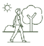 Greens and shaded walks icon