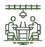 Clubhouse and co-working pods icon