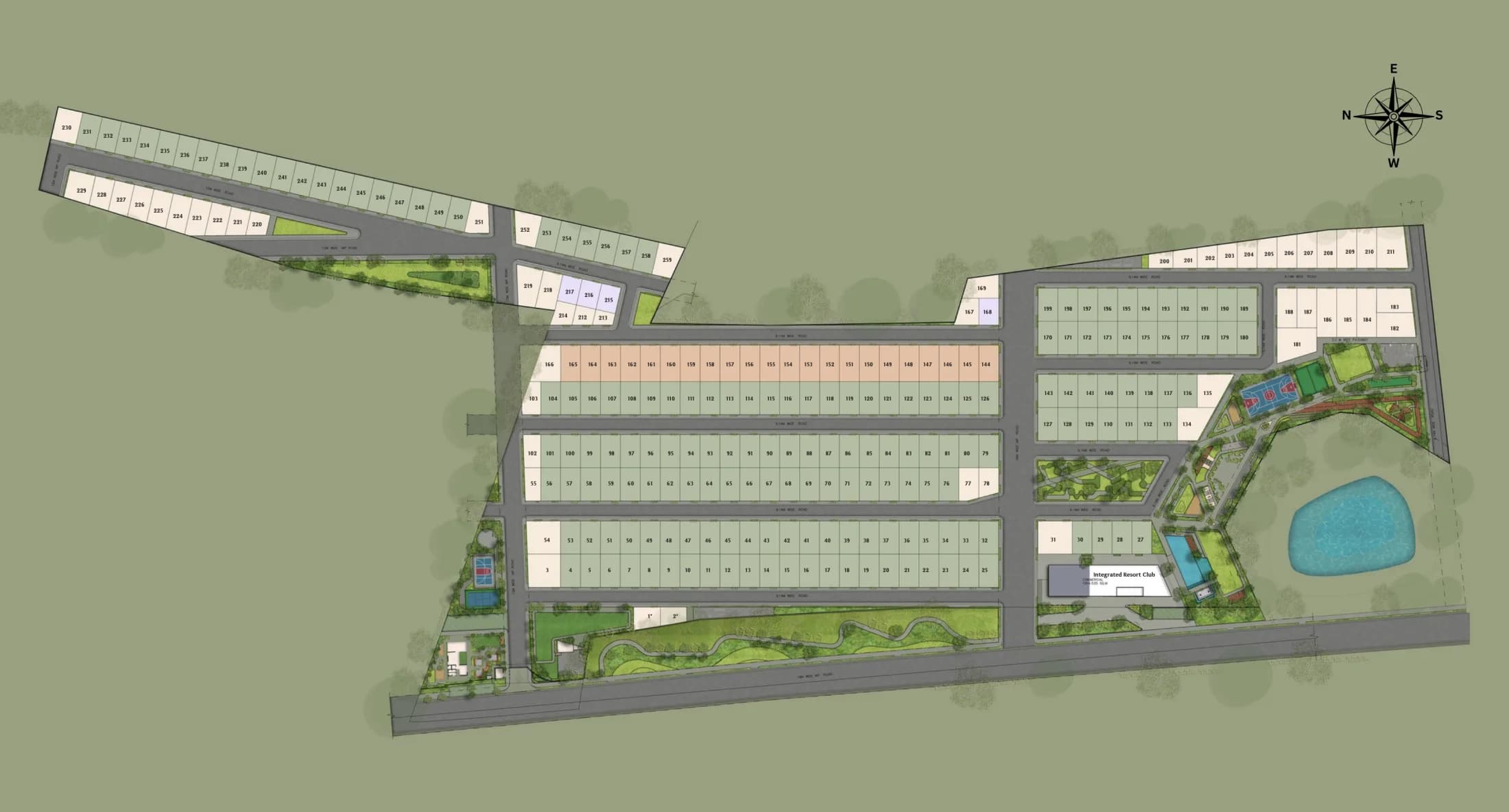 Svanta master plan with plot layout