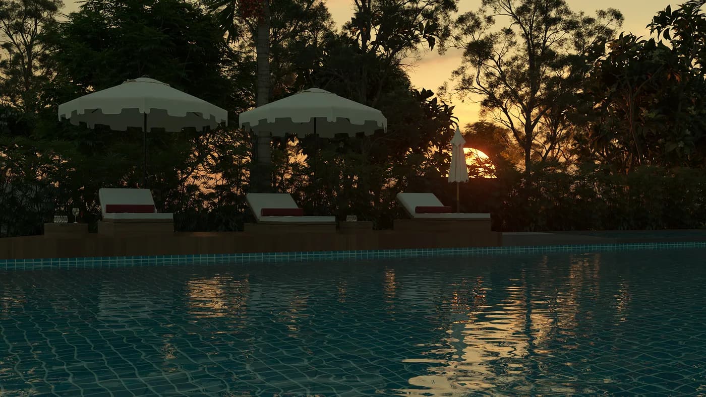 Pool pavilion