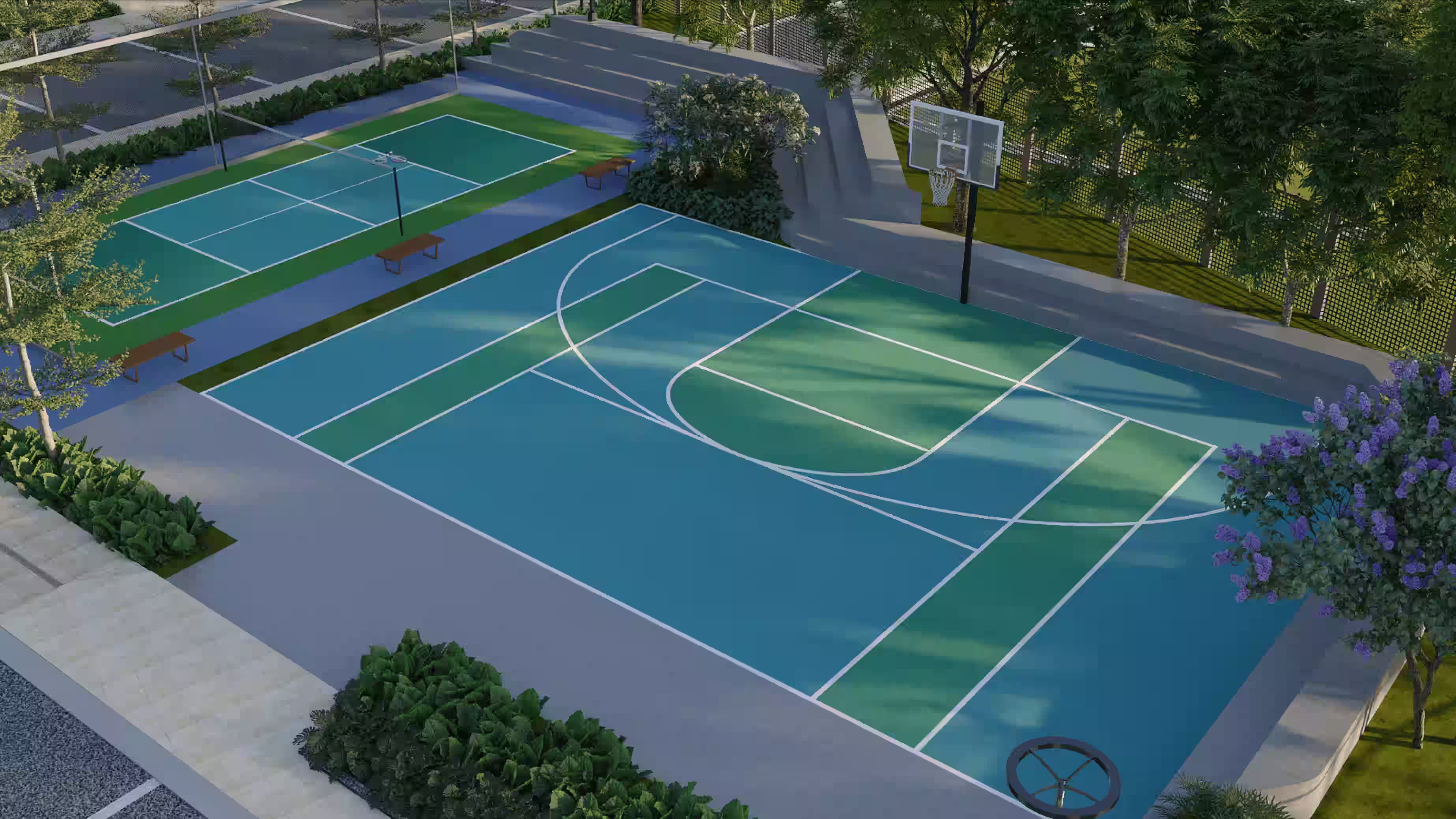 Half Basketball Court