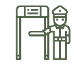 Entry court and security icon