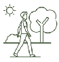 Greens and shaded walks icon