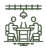 Clubhouse and co-working pods icon