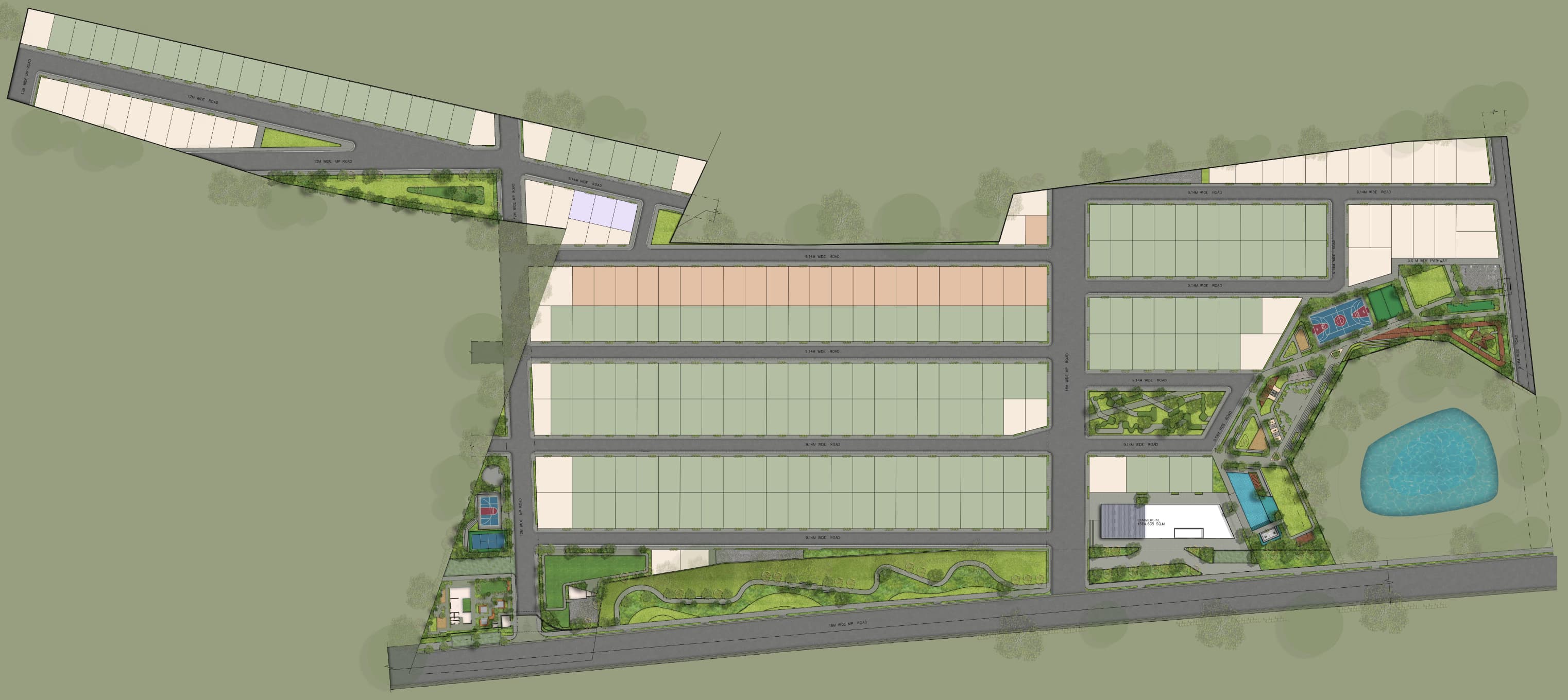 Svanta master plan with plot layout